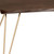 Homeroots Living Room 42" Gold and Rustic Brown Solid Wood Live Edge Rectangular Coffee Table