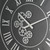 Homeroots Home Decor Vintage Style Gears Black and Silver Square Wall Clock, 24 Inch