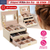 Jewelry Case Organizer 3-layer Lockable Travel Jewelry Box 