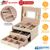 Jewelry Case Organizer 3-layer Lockable Travel Jewelry Box 