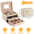 Jewelry Case Organizer 3-layer Lockable Travel Jewelry Box 