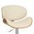 Homeroots Living Room 45" Cream Faux Leather and Solid Wood Swivel Adjustable Height Bar Chair