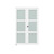 Set Of Two 78" White Glass Bi-Fold Door