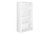 Homeroots Office 47.5" White Particle Board and MDF Bookshelf, Adjustable Shelves