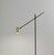 63" Black And Gold Adjustable LED Task Floor Lamp With Antiqued Brass Metal Cylinder Shade