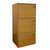 36" Natural Wood Three Tier Bookcase