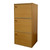 36" Natural Wood Three Tier Bookcase