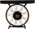 Homeroots Living Room Black and Gold Wheel Accent Table