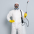 Medical Supply Disposable Coveralls for Men Women Large Size Pack of 5 White Hazmat Suits Disposable with Hood Boots Elastic Cuffs Waterproof and Dens