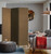 Homeroots Home Decor Brown Upholstered 3 Panel Room Divider Screen