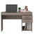 Homeroots Office Deon Computer Desk, Light Gray, Two Drawer