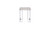 Homeroots Living Room 24" Square End Table, Chrome and Natural Oak