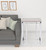 Homeroots Living Room 24" Square End Table, Chrome and Natural Oak