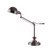 Homeroots Lighting Silver Metal Swing Arm Table Lamp, Silver