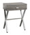 Homeroots 12" x 18.25" x 22.25" Dark Taupe Finish and Chrome Metal Accent Table