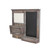 Gray Wooden Wall Chalkboard with Side Storage Basket - 4512822857060