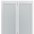 Set Of Two 78" White Glass Bi-Fold Door