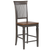 Sunset Trading Dakota Slat Back Bartools | Set of 2 | 24" Counter Height Dining Chairs | Ideal Home Bar Room, Pub, Kitchen Island Highback Stools | Distressed Brown and Ash Gray Solid Wood