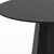 60" Black Solid Wood Pedestal Base Round Top Dining Table