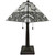 Homeroots Lighting 23" Stained Glass Leafy Vintage Two Light Mission Style Table Lamp, Vintage Finish, Two Light