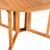 47" Brown Rounded Solid Wood Folding Outdoor Dining Table with Umbrella Hole