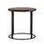 Homeroots Living Room 24" Natural Wood Solid Wood and Iron Round End Table, Natural Wood Finish, Round Shape
