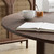 46" Walnut Wood Rounded Bar Table