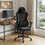 Black Adjustable Height Swivel Rolling Gaming Chair