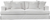 Sunset Trading Newport Replacement Slipcover Only for Recessed Fin Arm 94" Sofa | Performance Fabric Washable Water-Resistant Stain-Proof | 4 Throw Pillow Covers | White
