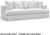 Sunset Trading Newport Replacement Slipcover Only for Recessed Fin Arm 94" Sofa | Performance Fabric Washable Water-Resistant Stain-Proof | 4 Throw Pillow Covers | White