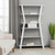 72" Cream Wood Six Tier Etagere Bookcase with A Drawer