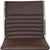 Brown and Silver Adjustable Swivel Faux Leather Rolling Conference Office Chair