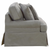 Sunset Trading Horizon Replacement Slipcover Only for T-Cushion Loveseat | Performance Fabric Washable Water-Resistant Stain-Proof | Gray