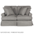 Sunset Trading Horizon Replacement Slipcover Only for T-Cushion Loveseat | Performance Fabric Washable Water-Resistant Stain-Proof | Gray