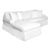 Sunset Trading Horizon Replacement Slipcover Only for T-Cushion Sectional Sofa with Chaise | Performance Fabric Washable Water-Resistant Stain-Proof | White
