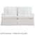 Sunset Trading Horizon Replacement Slipcover Only for T-Cushion Loveseat | Performance Fabric Washable Water-Resistant Stain-Proof | White