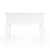 40" White Acacia Wood Writing Desk With Five Drawers