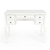 40" White Acacia Wood Writing Desk With Five Drawers