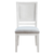 Sunset Trading Dover Dining Side Chair | Padded Upholstered Seat | Set of 2 | Cerused White Oak Wood