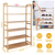 6 Tier Bamboo Shoe Rack Organizer Shoe Self Storage 