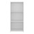 47" White Wood Three Tier Bookcase