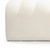 59" White and Brown Boucle and Wood Upholstered Bench