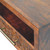 18" Brown Solid Wood Two Drawer Floating Nightstand