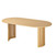 79" Natural Wood Double Pedestal Base Oval Dining Table