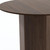46" Walnut Wood Pedestal Base Round Top Dining Table
