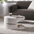 30" White Wood Round Pedestal Coffee Table