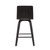 Homeroots Living Room 30" Gray Faux Leather Black Wooden Swivel Bar Stool