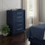 36" Blue Wood Five Drawer Gentlemens Chest