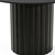 46" Black Solid Wood Pedestal Base Round Top Dining Table