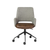 Gray Brown and Black Adjustable Swivel Fabric Rolling Office Chair